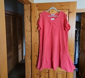 Coral Sleeveless Dress